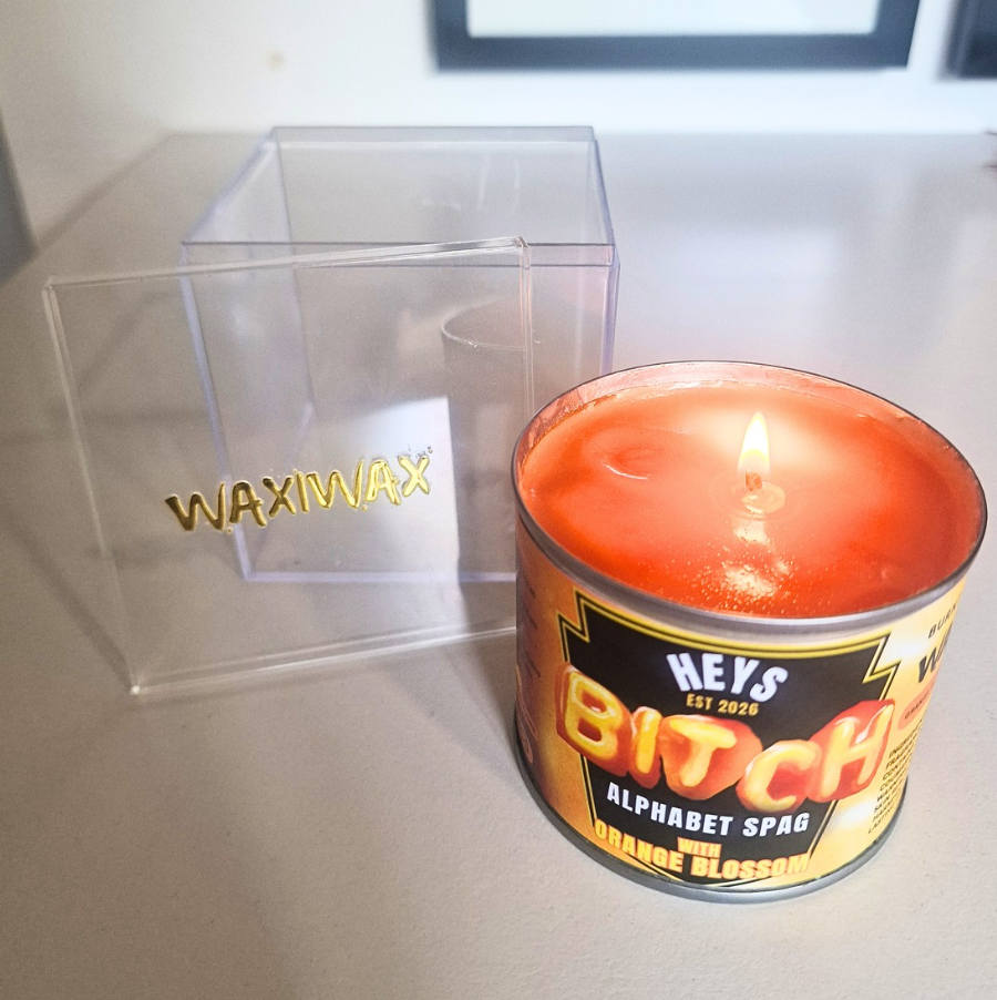'Heys Bitch.' Alphabet Spag Scented Candle